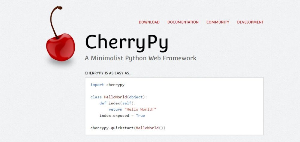 cherrypy web framework