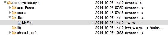 android internal storage files